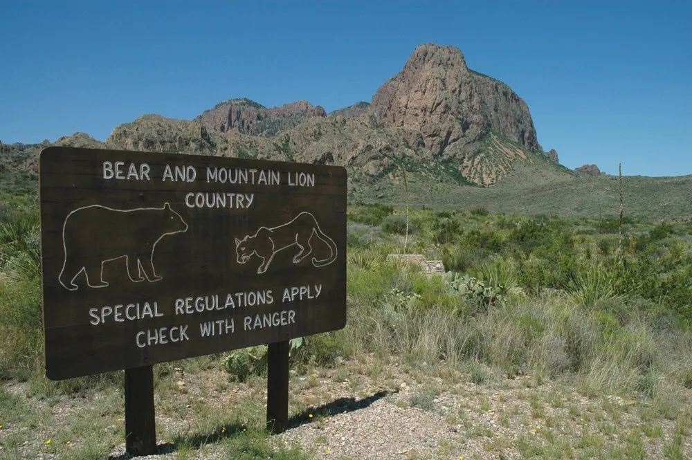 big bend national park safety sign
