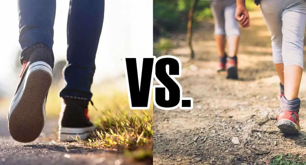 hiking vs. walking