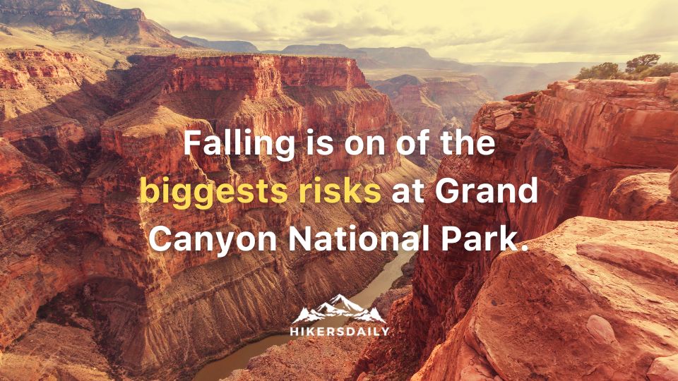 falling at grand canyon national park