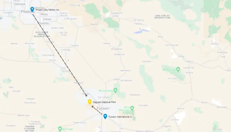 Closest Airports To Saguaro National Park